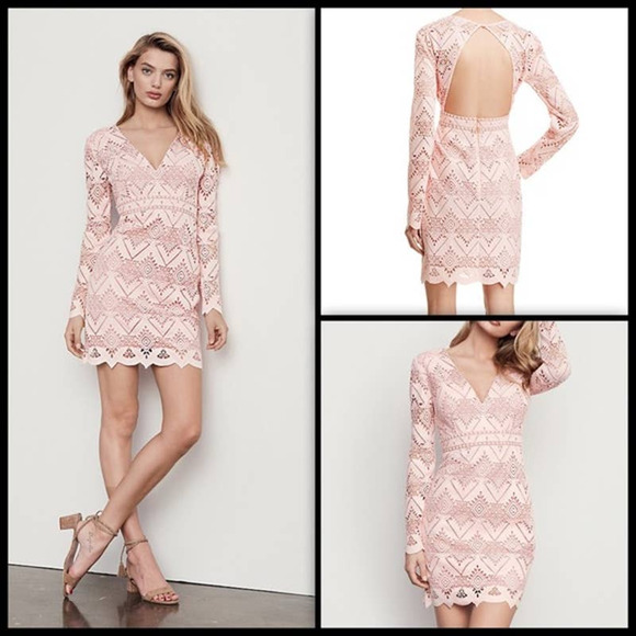 Stylestalker Revolve Salmon Elora Ls Mini Dress Size L NWT MSRP $367 - Picture 1 of 4
